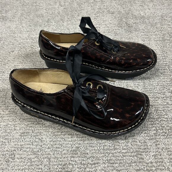 Algeria Abbi Platform Lace Up Comfort Shoes Womens 39 9 Tortoise Shell ABB-407 - Picture 4 of 9